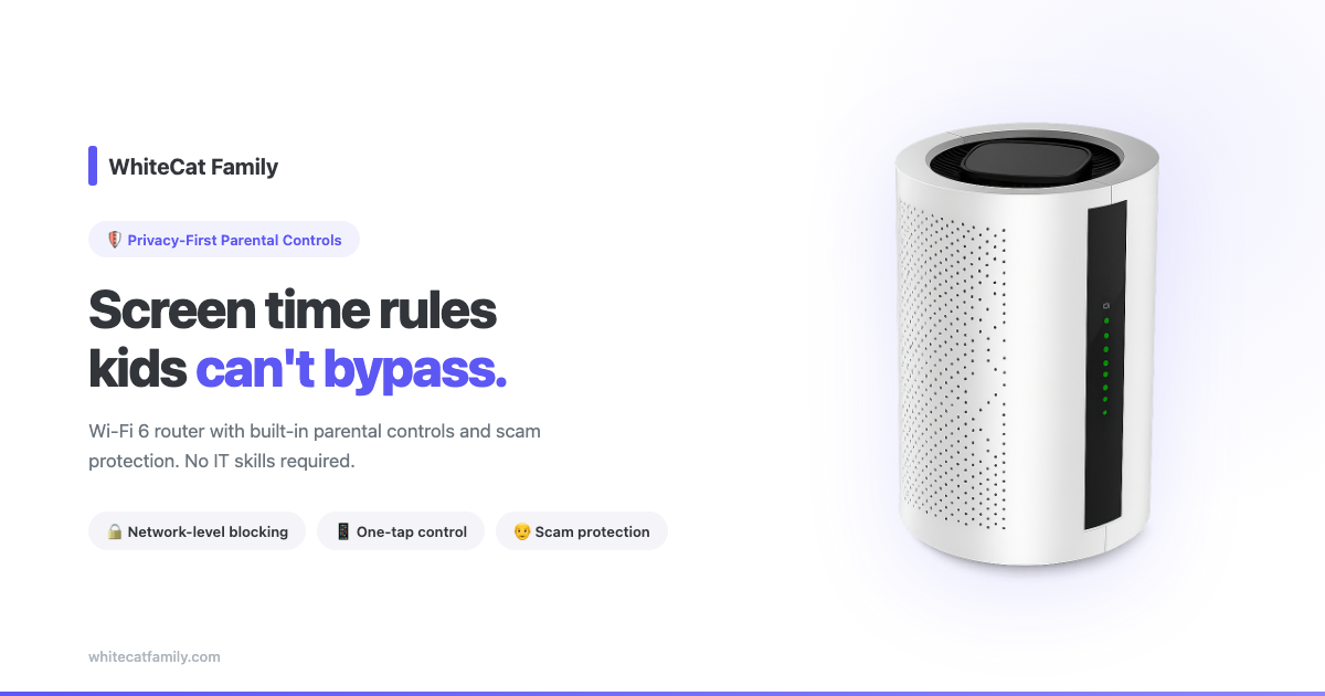 WhiteCat Family Router — Parental Controls Kids Can't Bypass